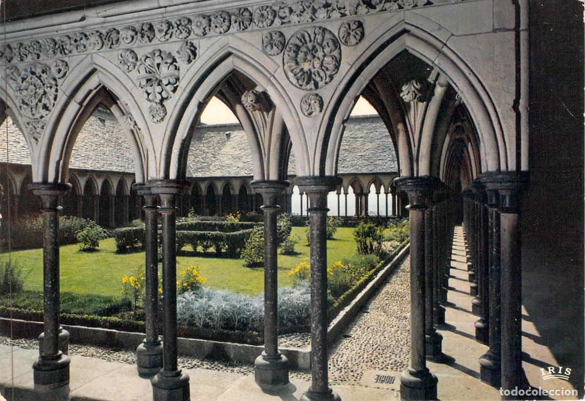 Postkarten: Postal del Claustro y las Columnatas del Mont Saint-Michel, Francia