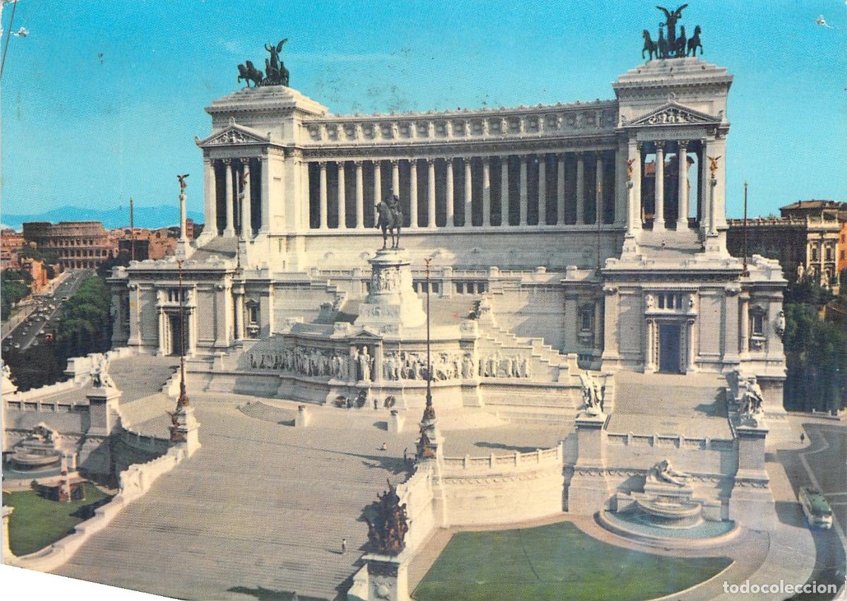 Postkarten: Postal de Roma: Monumento Altare della Patria y Victor Manuel II
