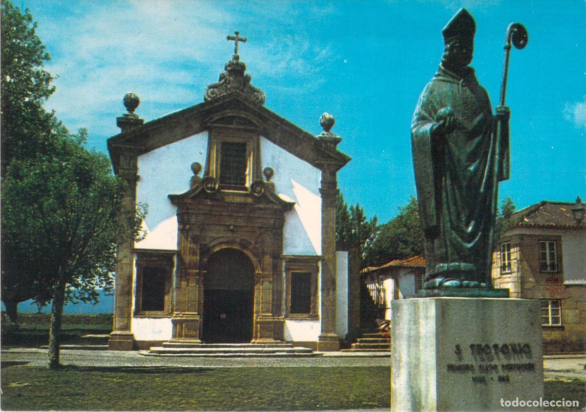Postkarten: Postal de Valen&ccedil;a: Capilla y Estatua de San Teotonio en Portugal