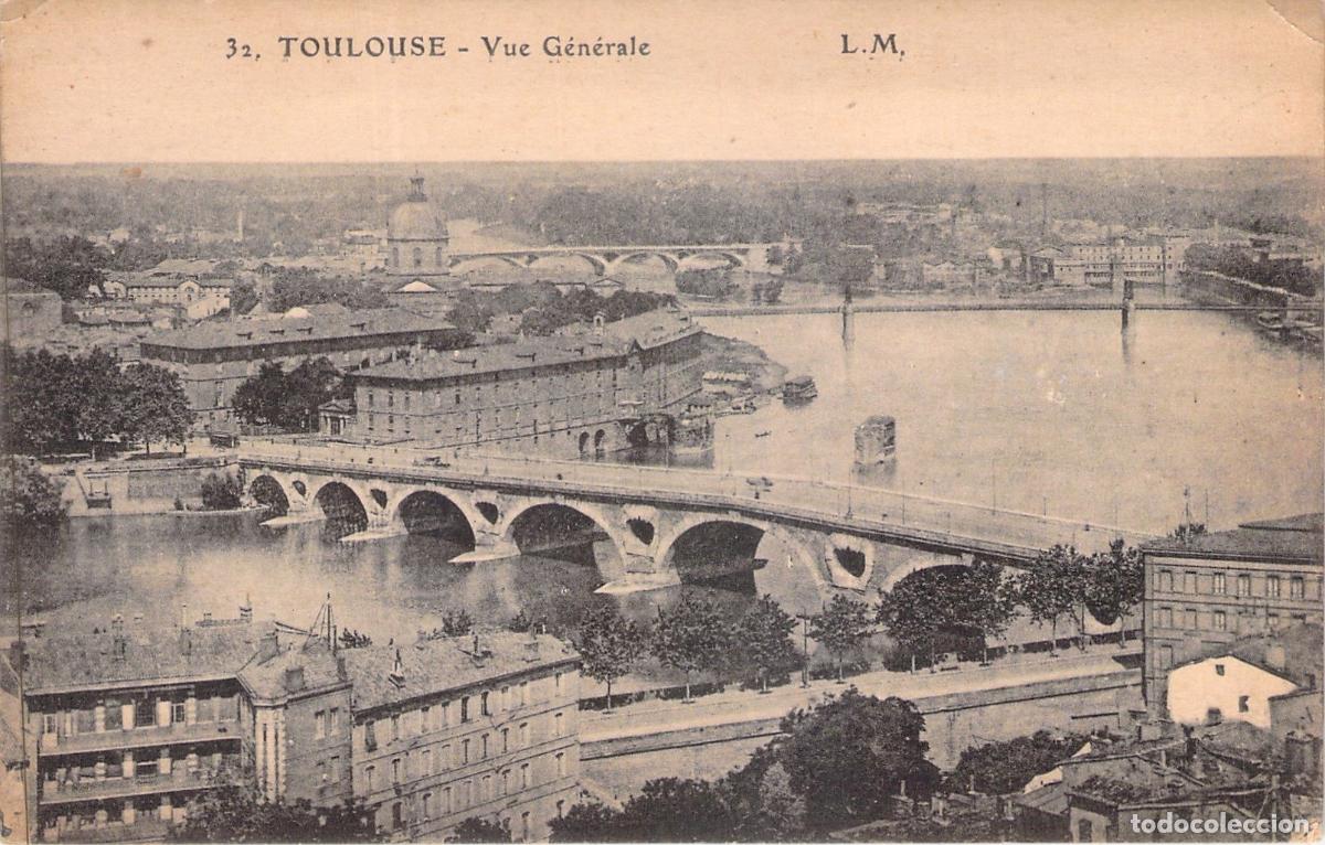 Postales: Postal de Toulouse - Vista General del R&iacute;o Garona y Puentes Hist&oacute;ricos