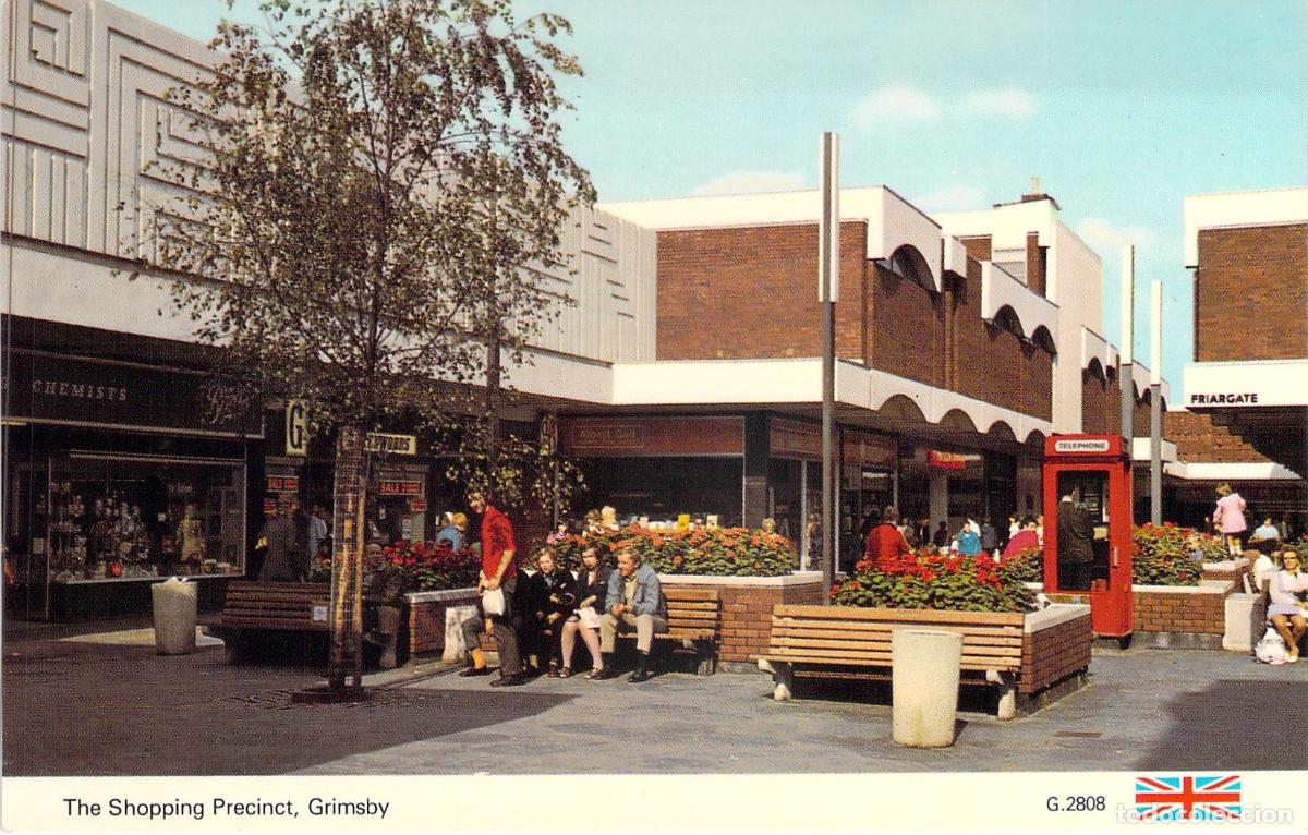 Postales: Postal del Centro Comercial Shopping Precinct en Grimsby