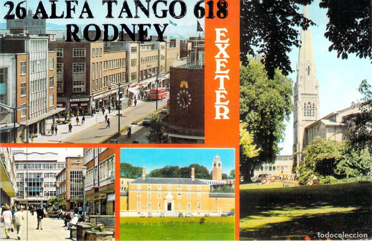 Postales: Postal de Exeter Devon Inglaterra Vistas M&uacute;ltiples y Radio QSL