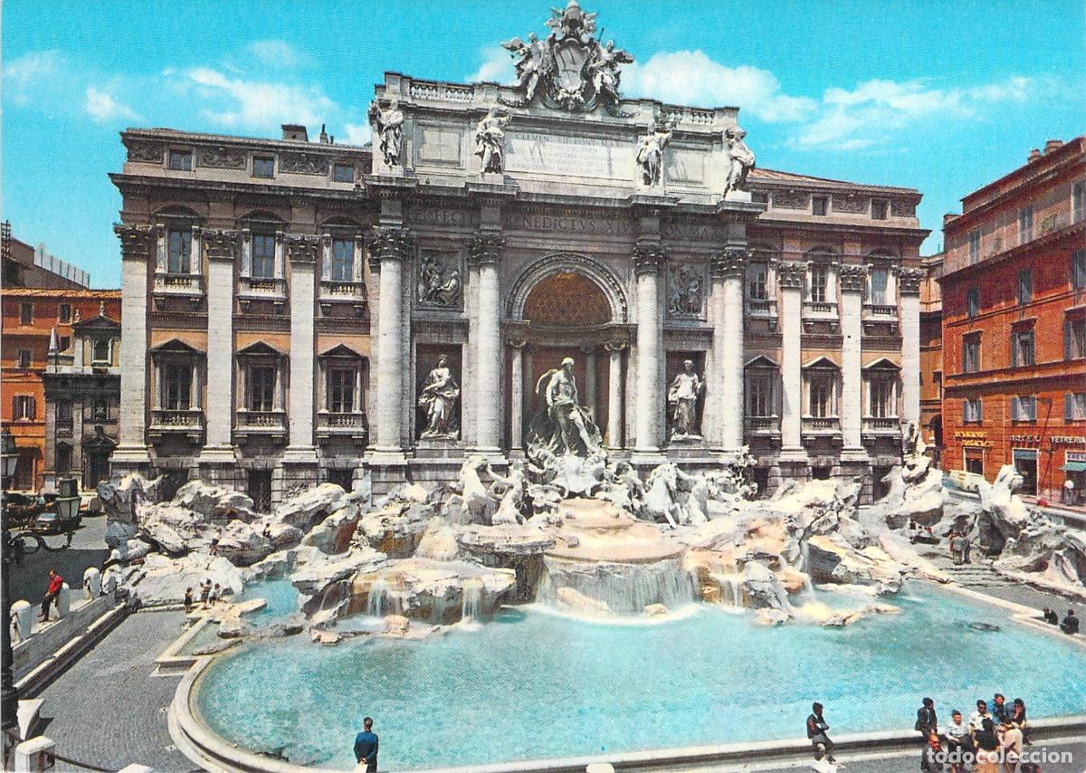 Postcards: Postal de la Fontana di Trevi en Roma, Italia