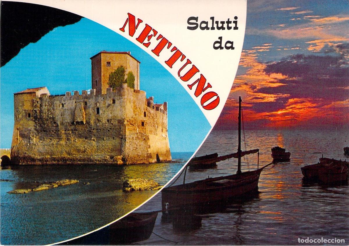 Postcards: Postal de Nettuno Italia con Castillo y Atardecer en el Mar