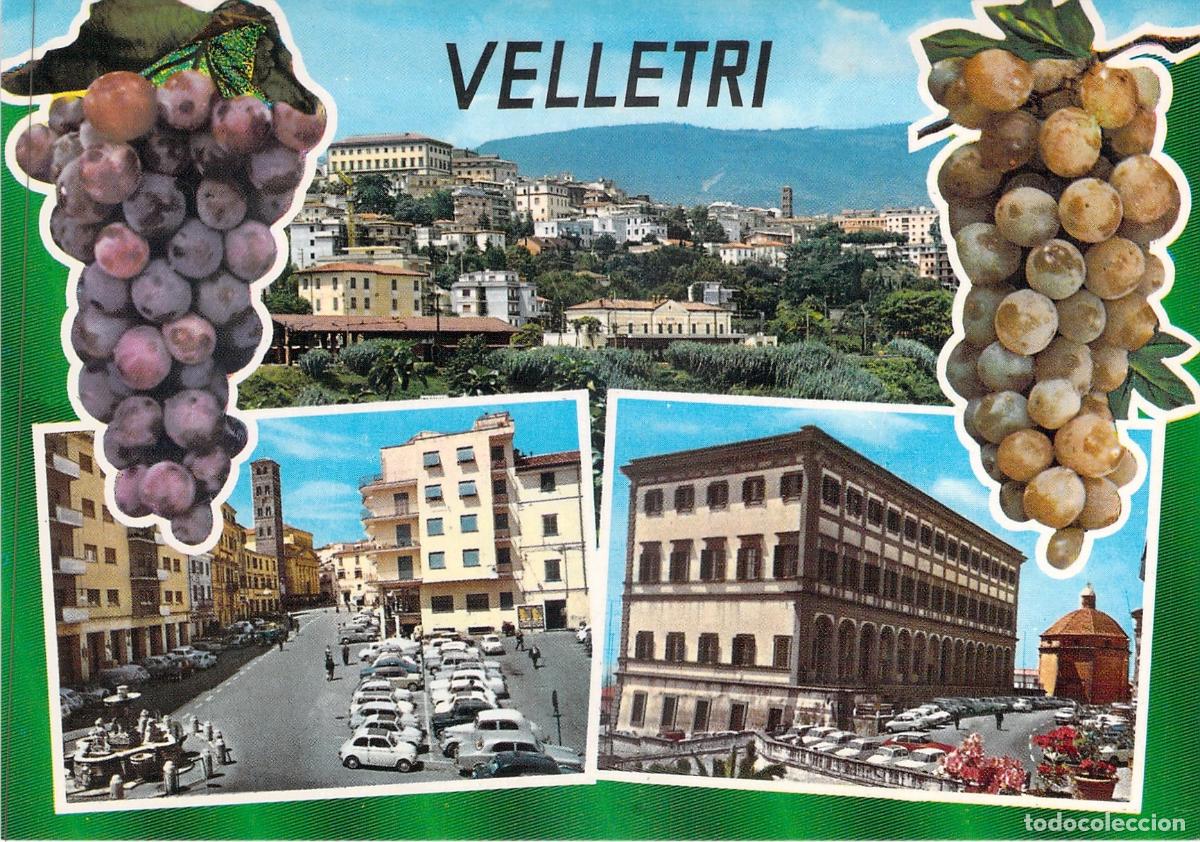 Postcards: Postal de Velletri, Italia con vistas de la ciudad y uvas