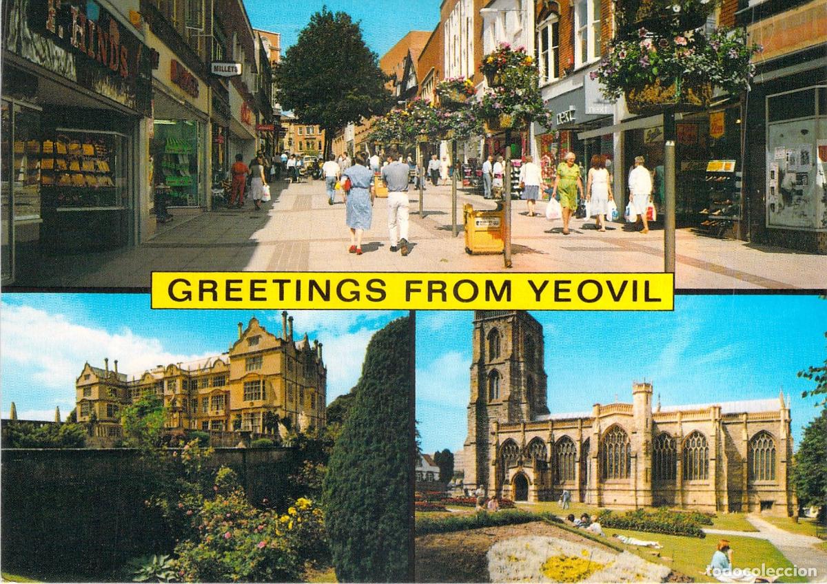 Postkarten: Postal de Saludos desde Yeovil, Somerset, Inglaterra con Vistas Varias
