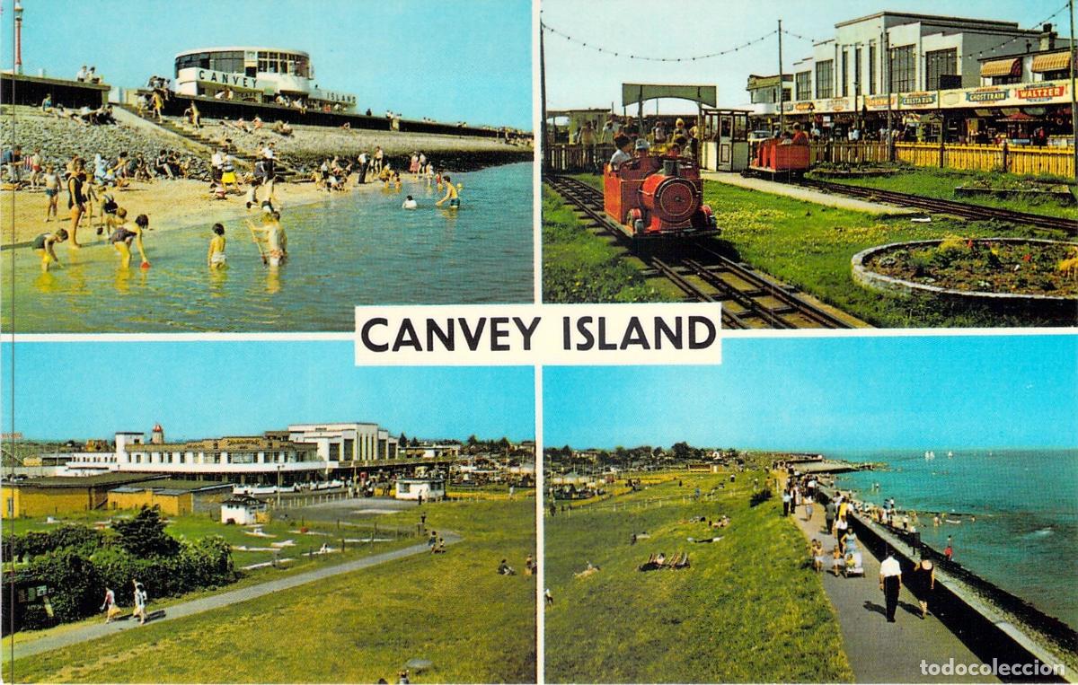 Postkarten: Postal Canvey Island, Essex: Labworth Cafe, Casino y Playa