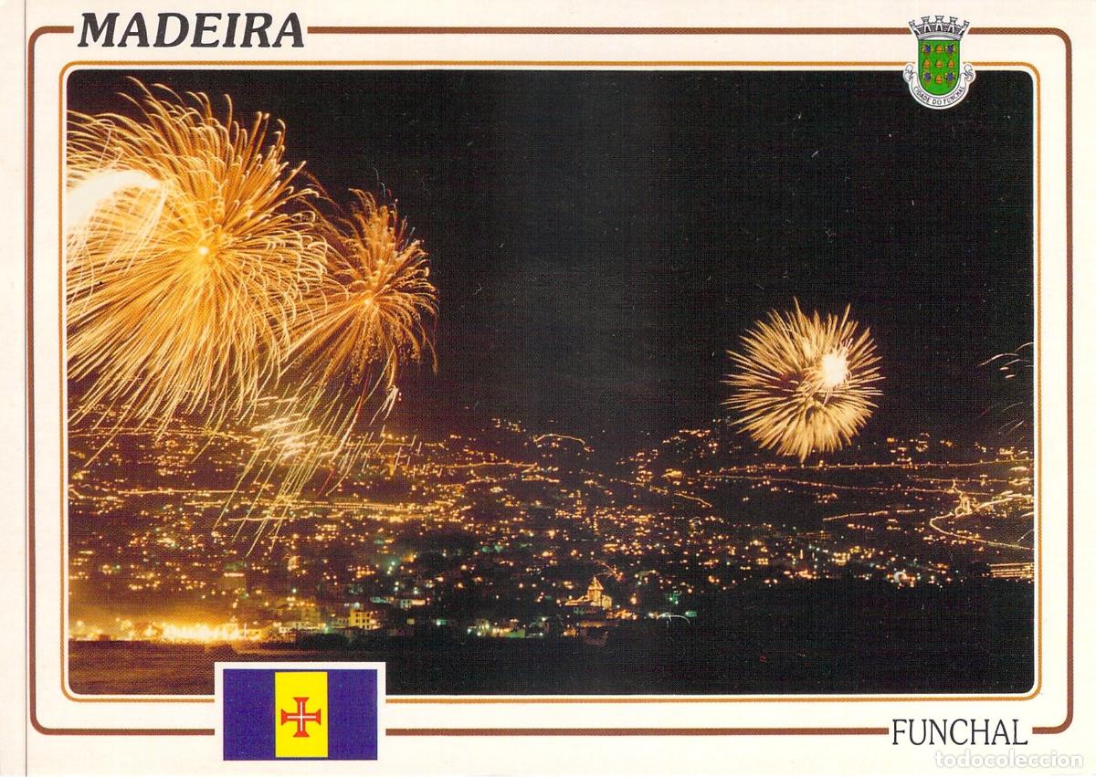 Postkarten: Postal Funchal Madeira Fuegos Artificiales Noche de San Silvestre