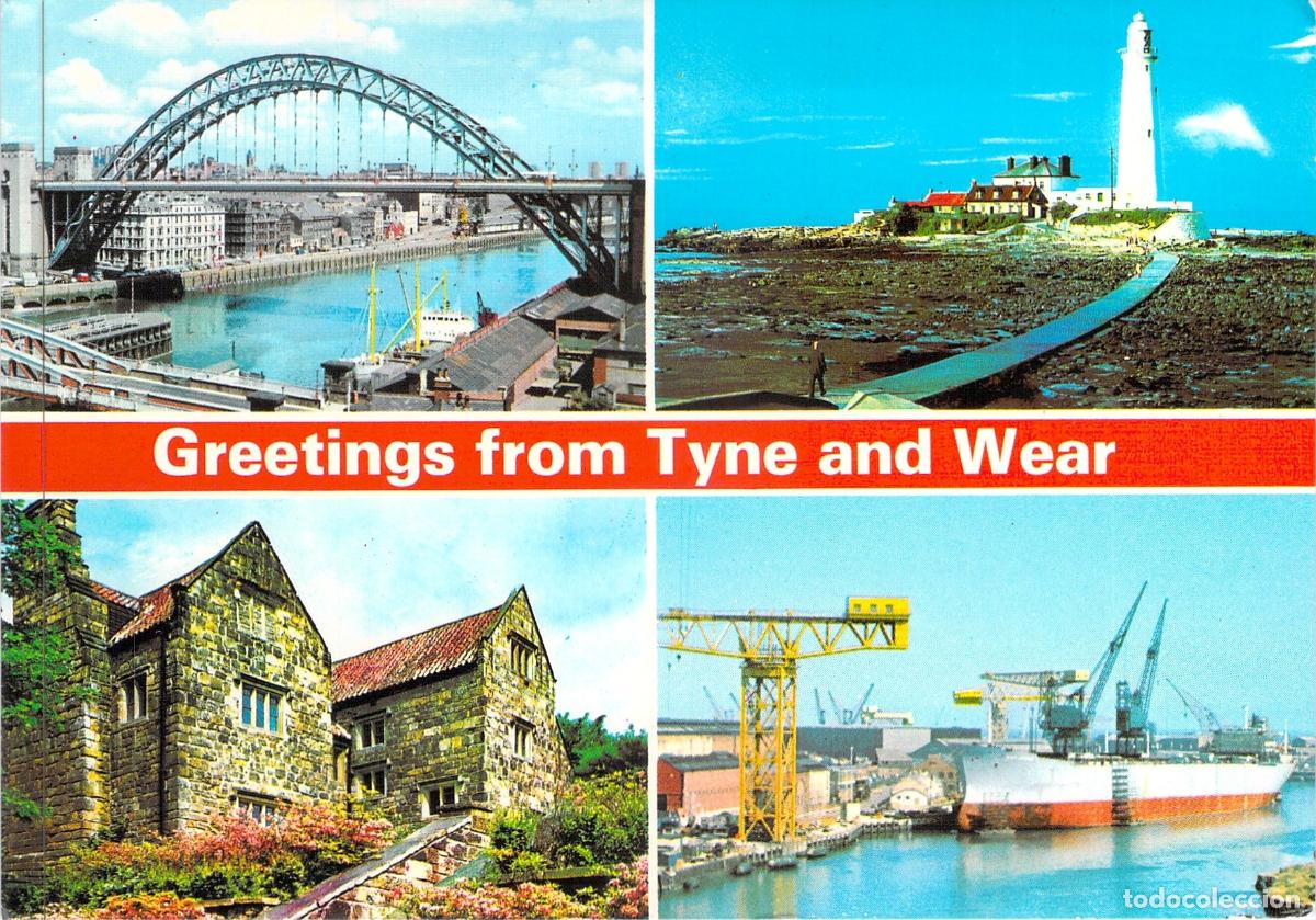 Postkarten: Postal de Saludos de Tyne and Wear, Inglaterra - Multi-vista