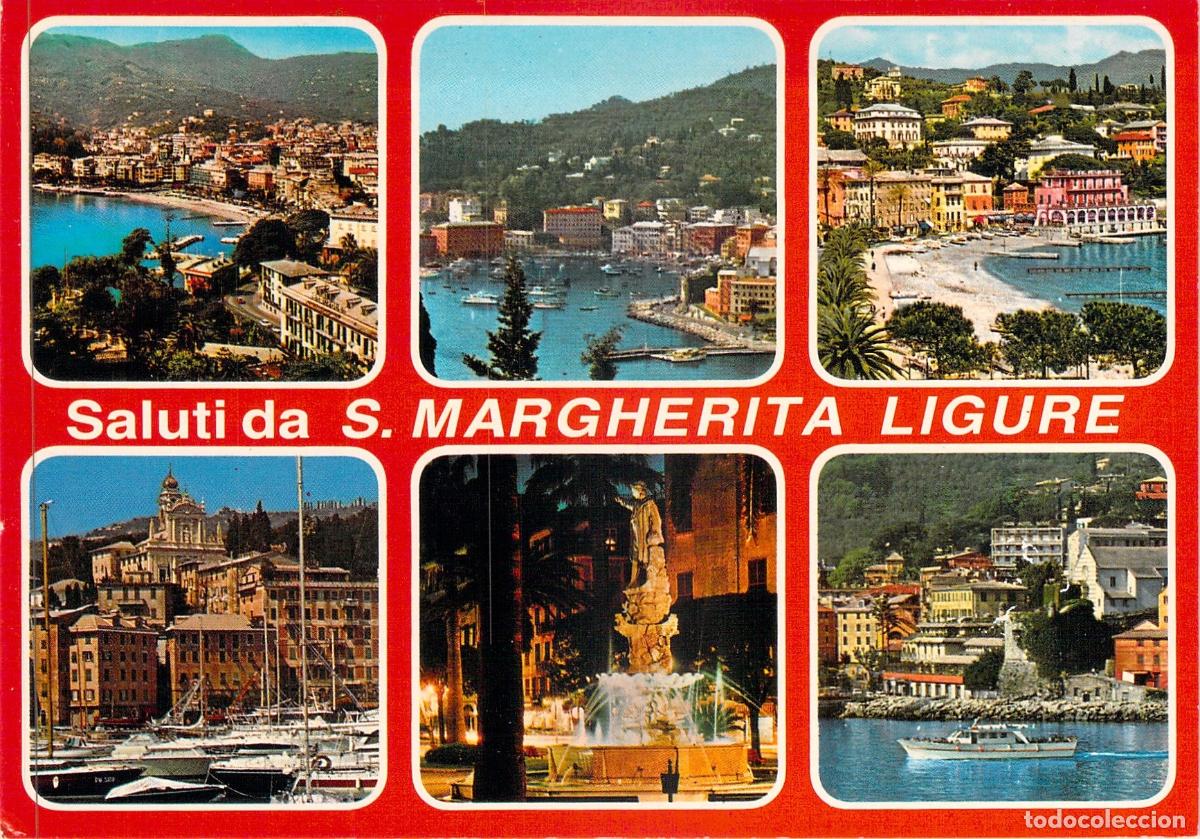 Postkarten: Postal de Santa Margherita Ligure, Italia - Vistas del Puerto y Ciudad