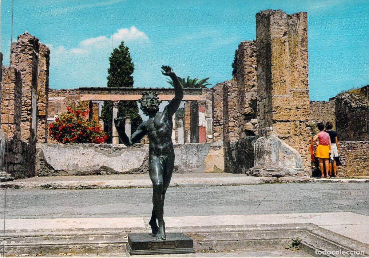 Postales: Postal de la Casa del Fauno en el Primer Atrio de Pompeya