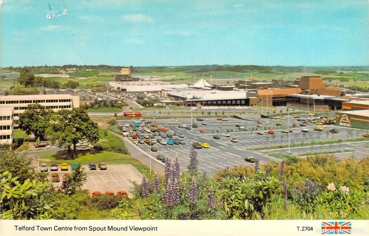 Postales: Postal del Centro de Telford desde Spout Mound, Inglaterra
