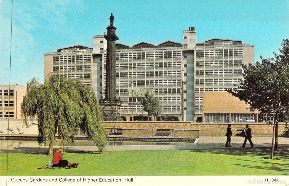 Postales: Postal de Queens Gardens y Colegio de Educaci&oacute;n Superior en Hull