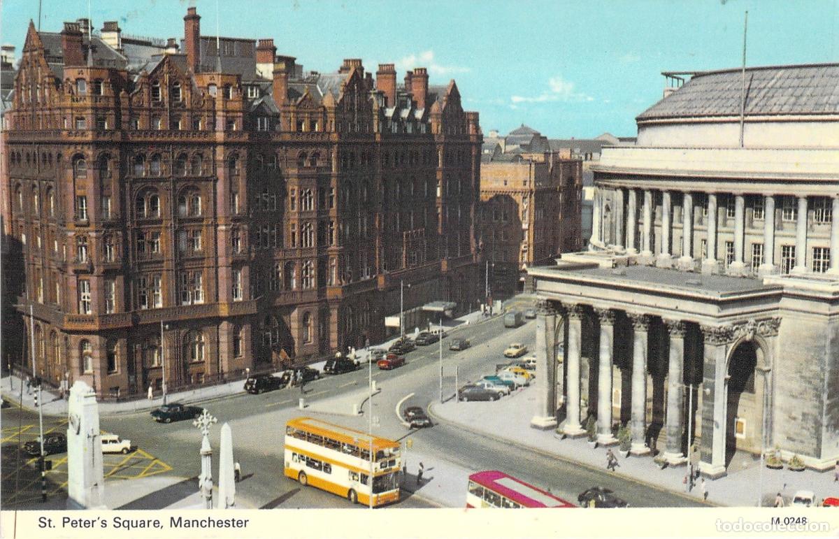 Postales: Postal de St. Peter's Square en Manchester, Inglaterra
