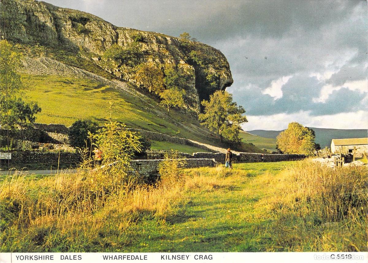 Postales: Postal de Kilnsey Crag en Wharfedale, Yorkshire Dales, Inglaterra