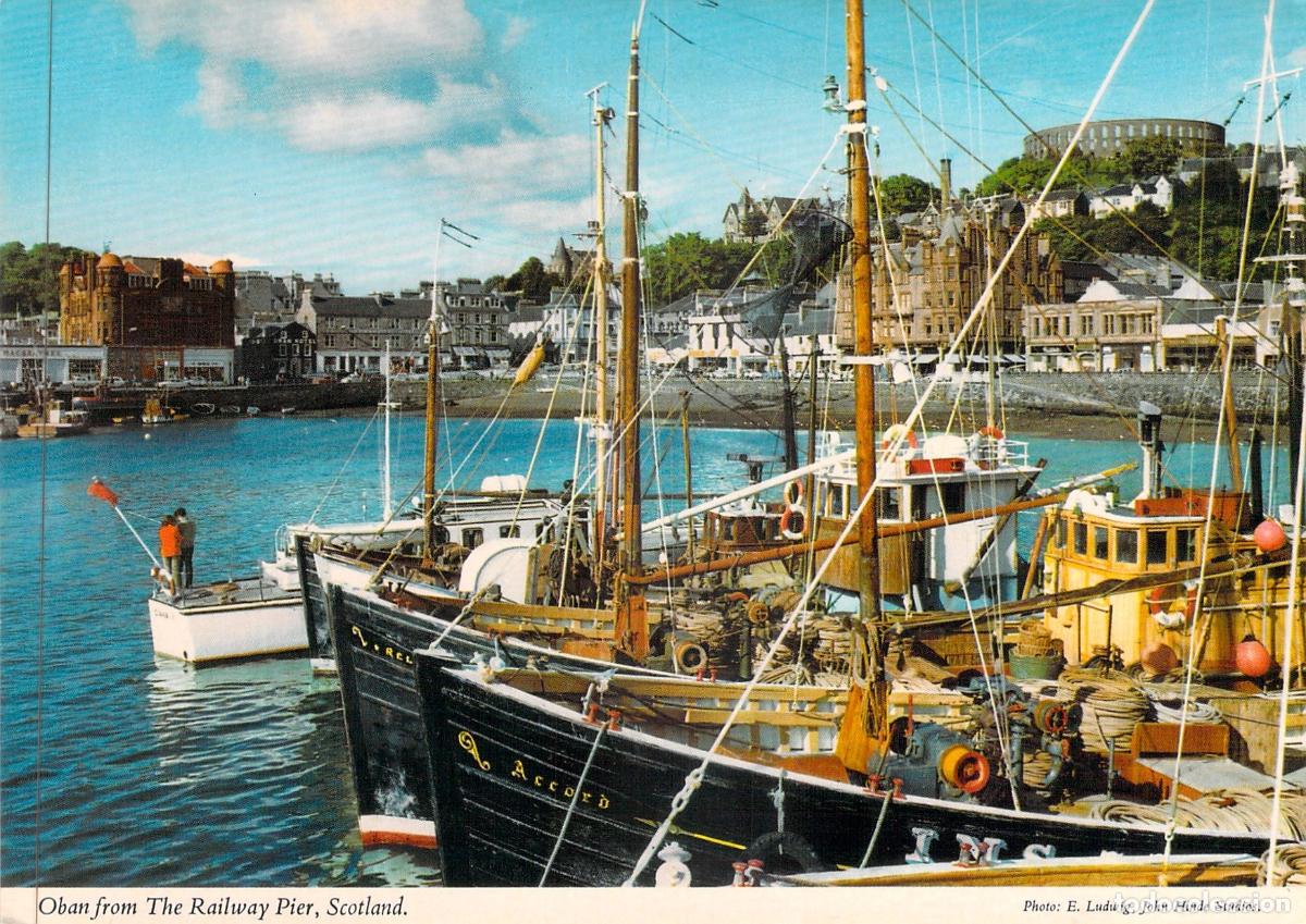 Postales: Postal de Oban desde el Muelle del Ferrocarril, Escocia
