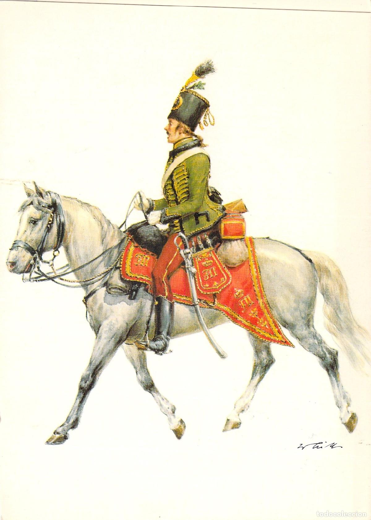 Postales: Postal de Uniforme Militar H&uacute;sar del Imperio Austr&iacute;aco