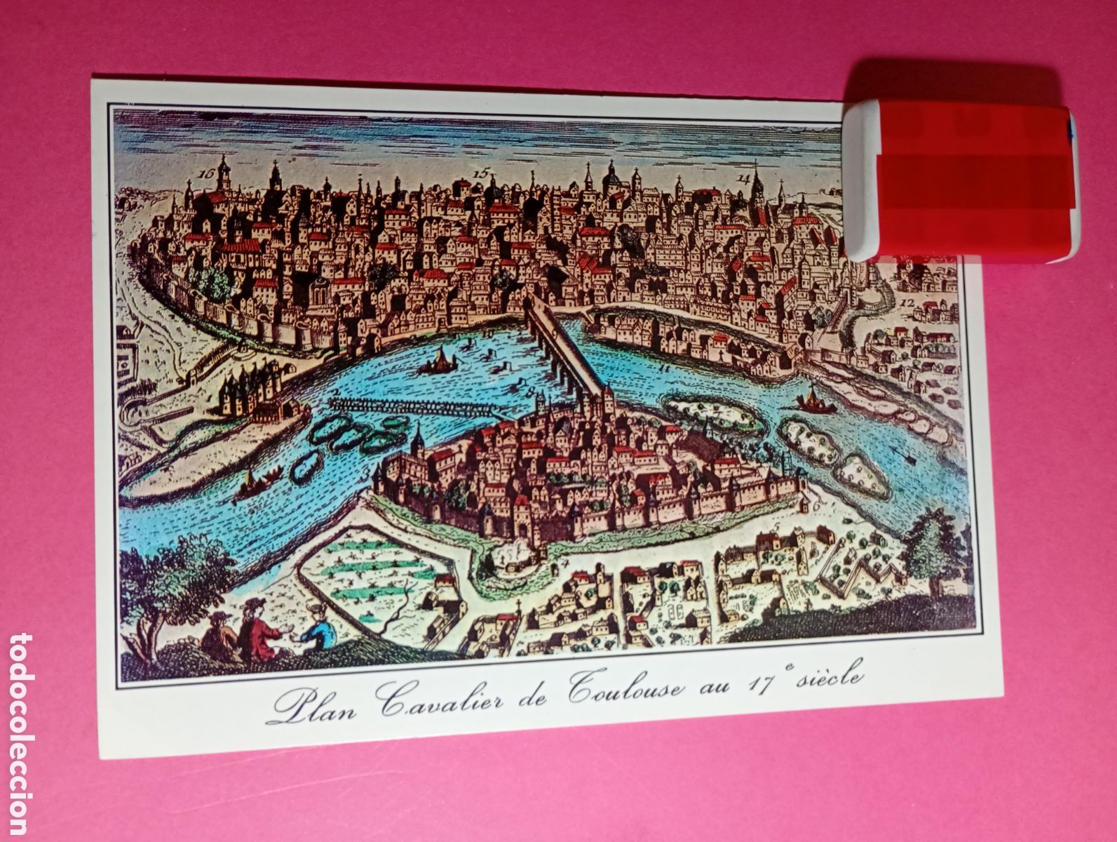 Cartoline: LE VIEUX TOULOUSE L.50 S/C COLOR VUE CAVALI&Egrave;RE DE LA CIT&Eacute; PLAN DU XVII SIECLE CART. OCCITANE R1612
