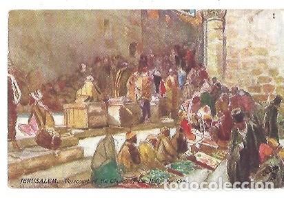 Postales: TUCK'S POST CARD 7308 THE HOLY LAND SERIE I JERUSALEM FORECOURT OF THE CHURCH OF THE HOLY SEPULCHRE