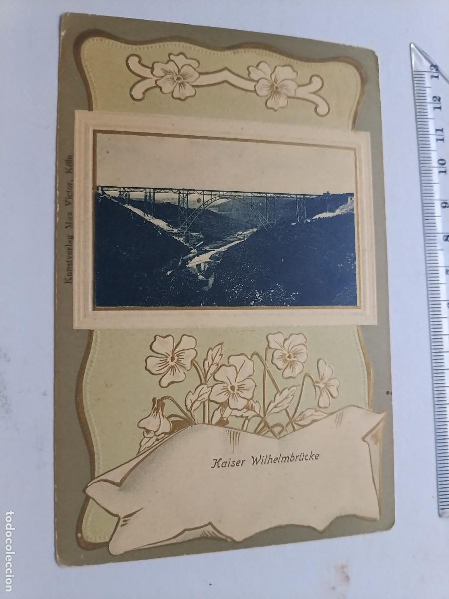 Postales: Alemania, postal con ligeros relieves Kaiser Wilhelmbr&uuml;cke