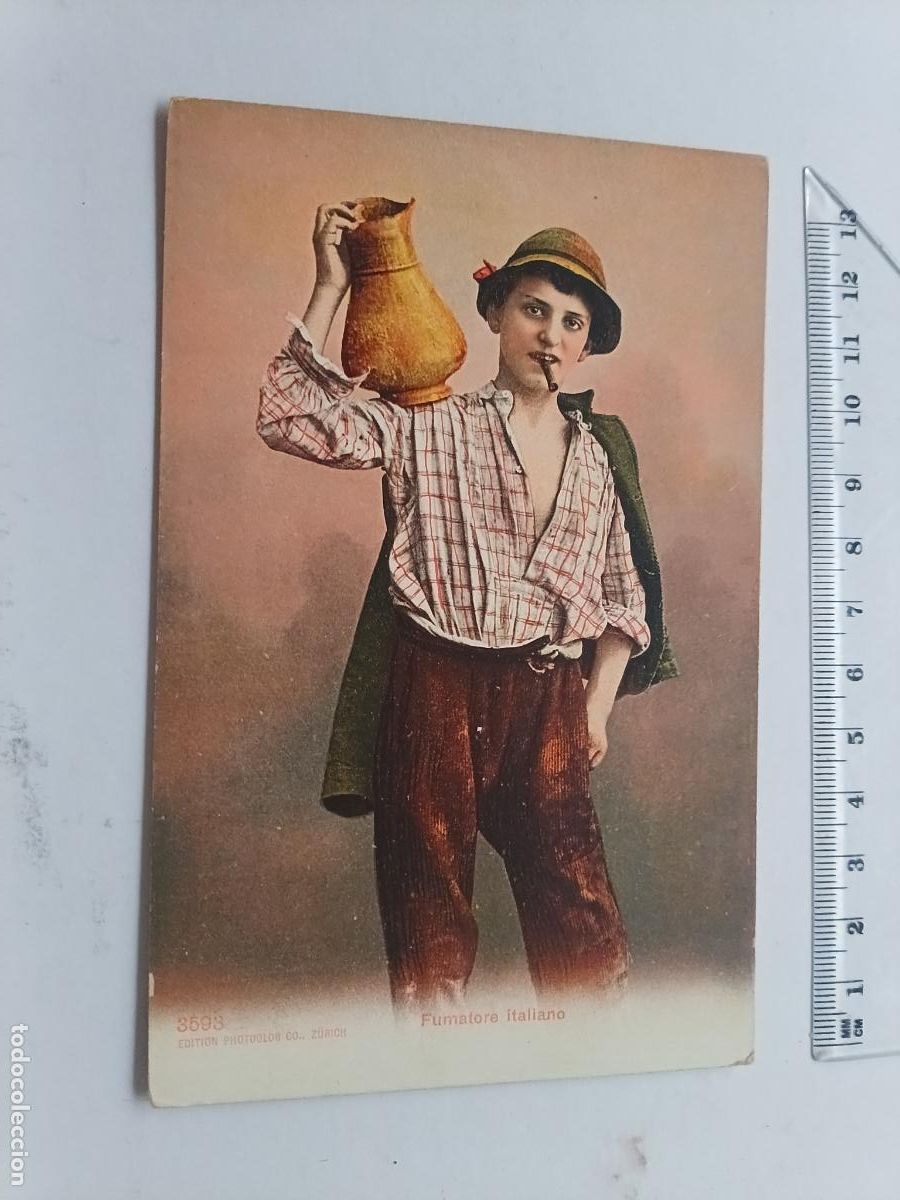 Postales: Italia. Fumatore italiano. Postal antigua original