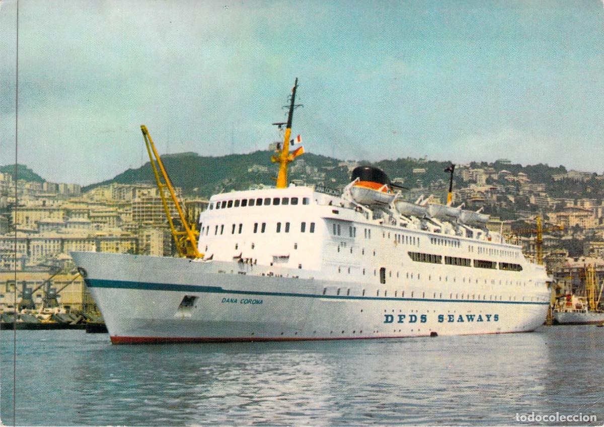 Postales: Postal Barco M.S. Dana Corona DFDS Seaways Mediterr&aacute;neo
