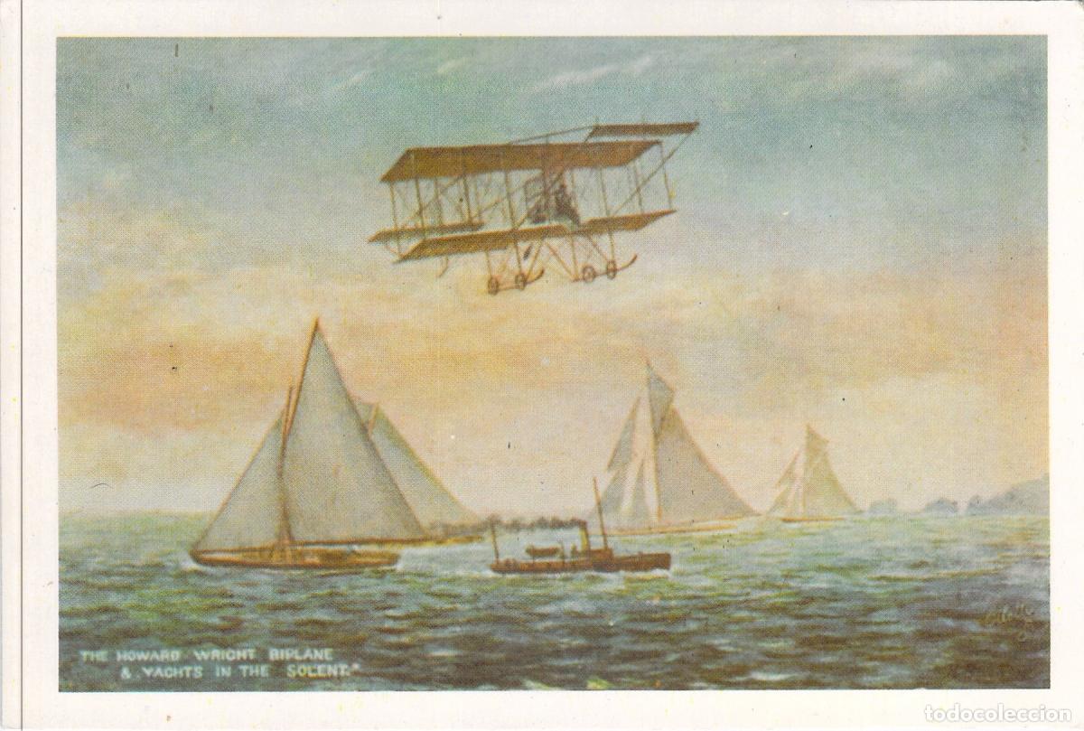 Postales: Postal Biplano Howard Wright y Yates en The Solent