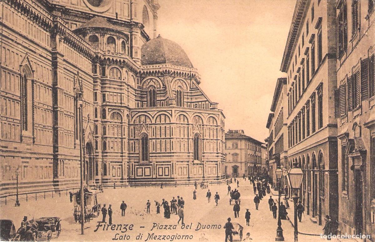 Postales: Postal de la Piazza del Duomo en Florencia, Italia