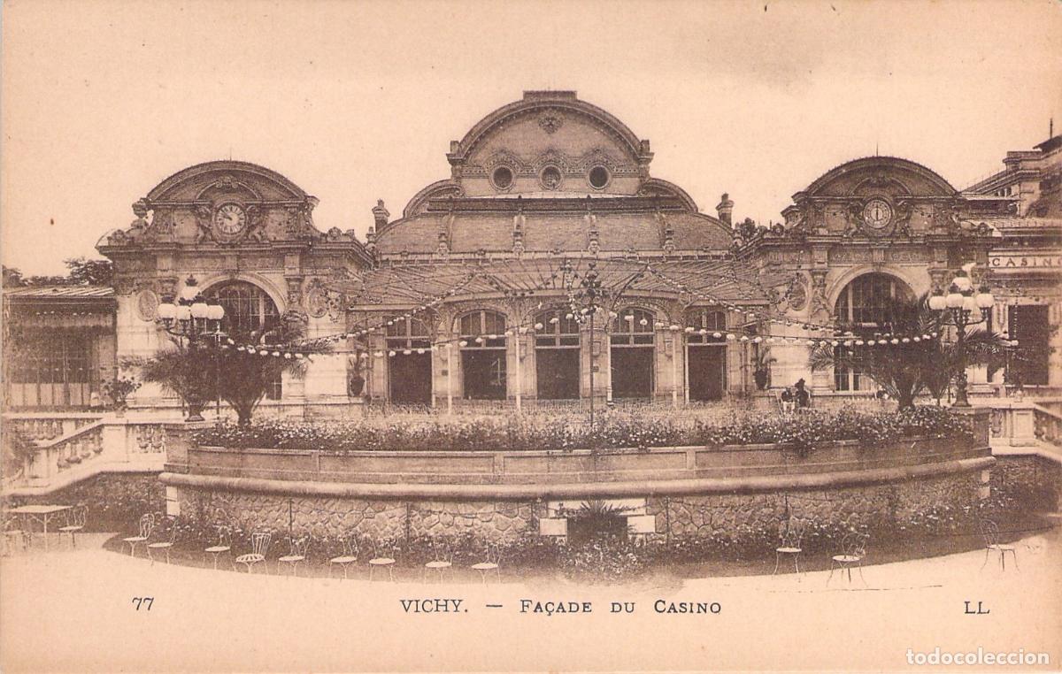 Postales: Postal de la Fachada del Casino en Vichy, Francia