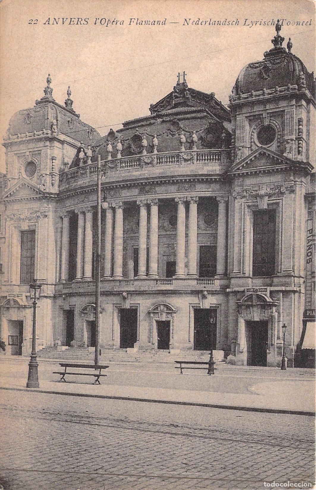 Postales: Postal de la &Oacute;pera Flamenca en Amberes, B&eacute;lgica