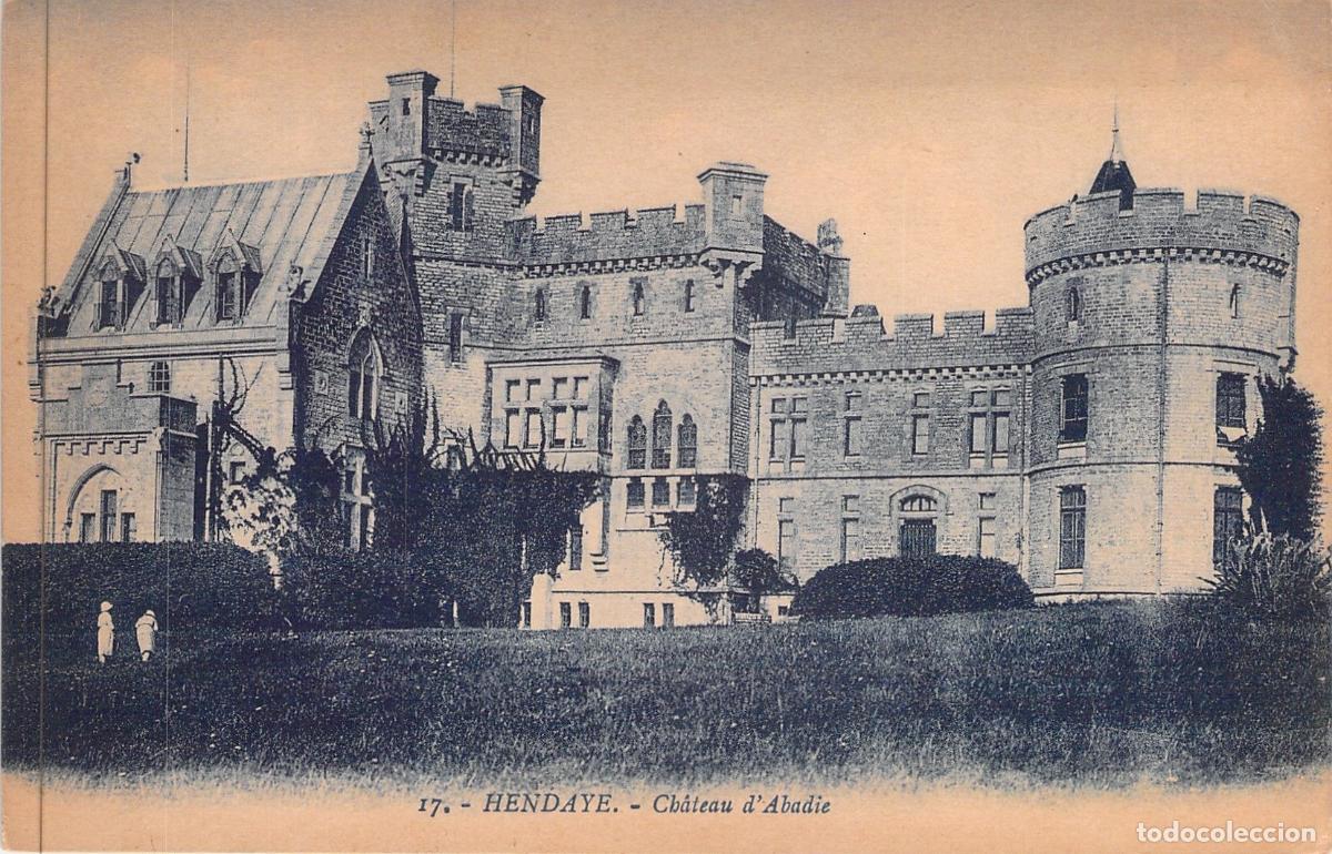 Postales: Postal de Hendaye - Castillo de Abbadie, Francia