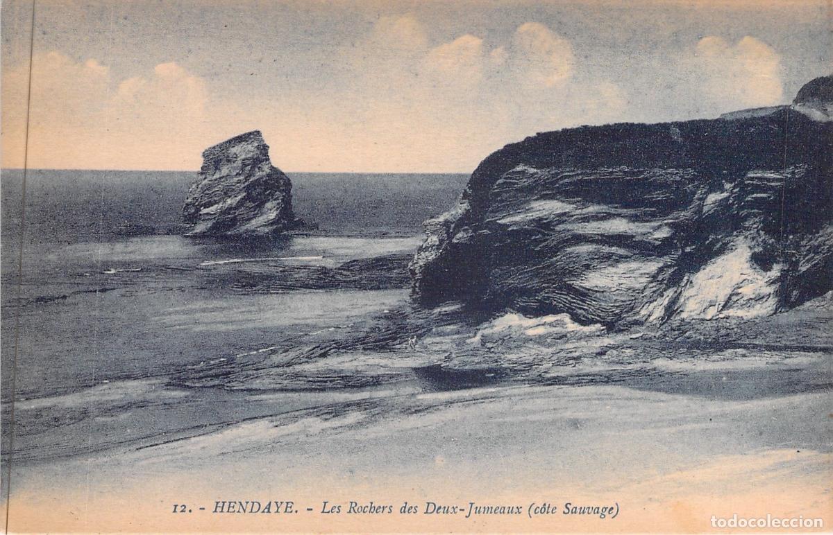 Postales: Tarjeta Postal Hendaye Francia Les Rochers des Deux-Jumeaux Costa Salvaje