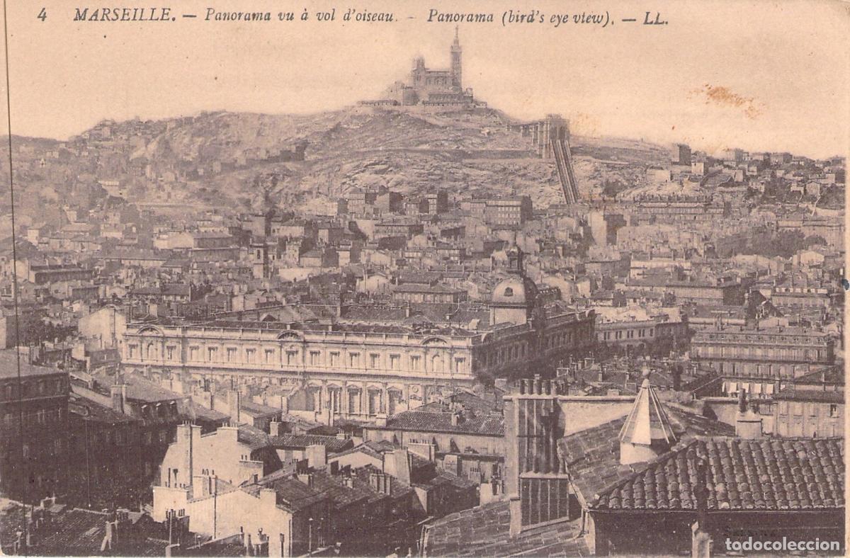 Postales: Postal de Marsella con vista panor&aacute;mica y Notre-Dame de la Garde