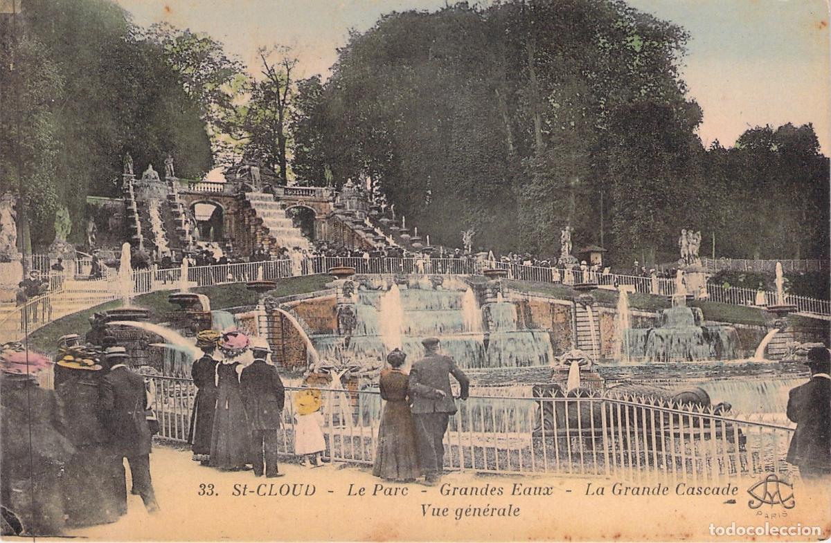 Postales: Postal Saint-Cloud Le Parc Grandes Eaux La Grande Cascade