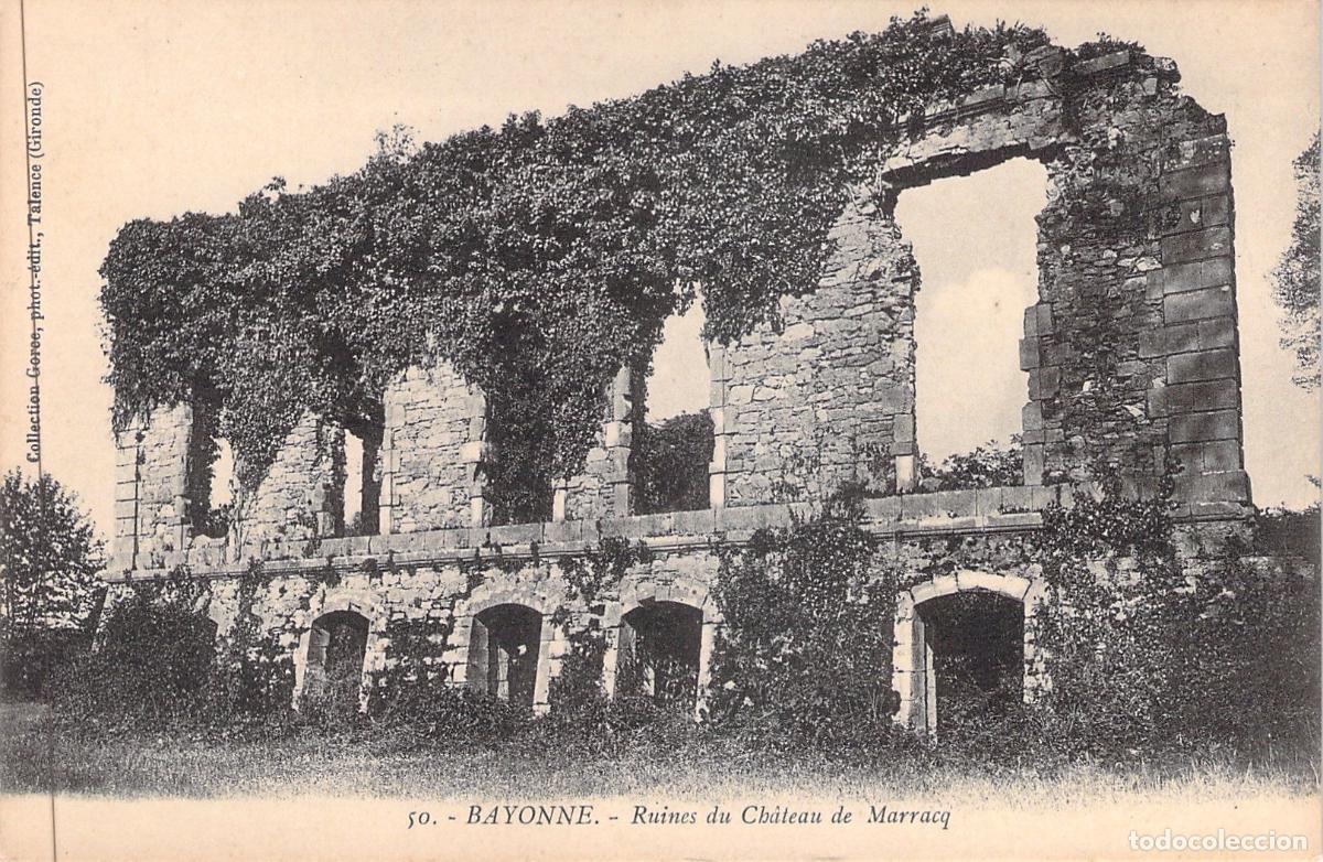 Postales: Postal de las Ruinas del Castillo de Marracq en Bayona, Francia