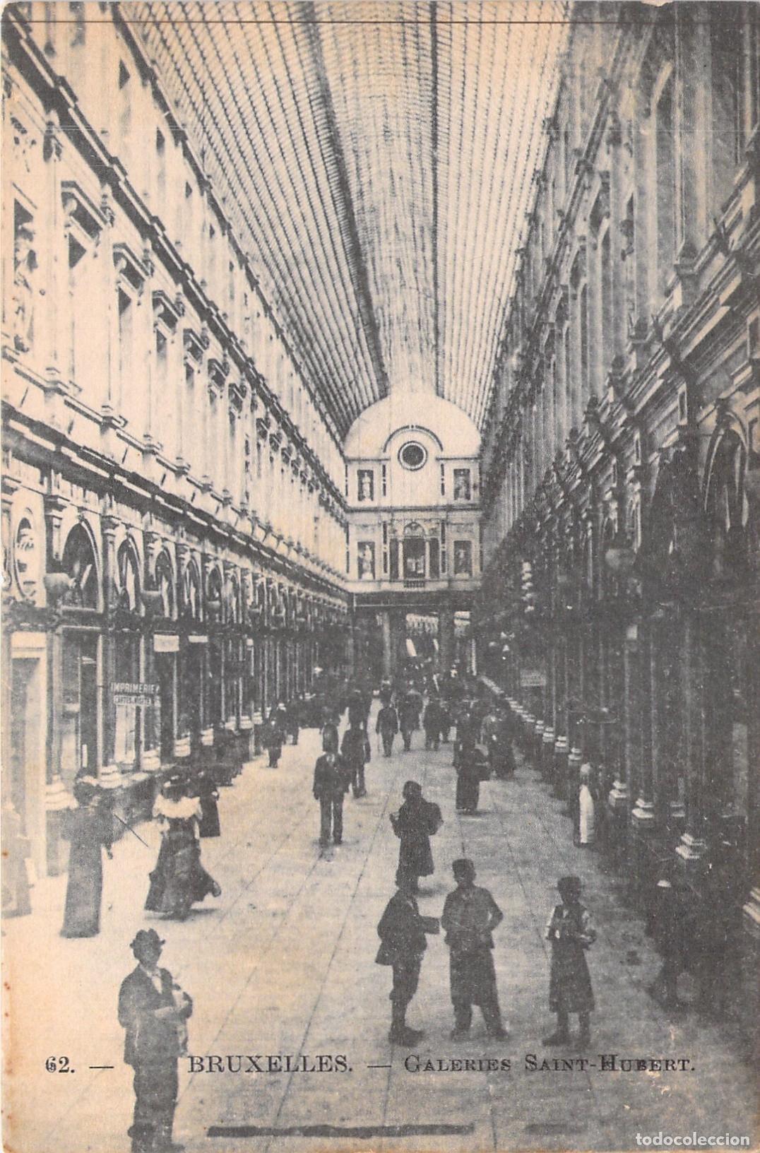 Postales: Postal de las Galer&iacute;as Saint-Hubert en Bruselas, B&eacute;lgica