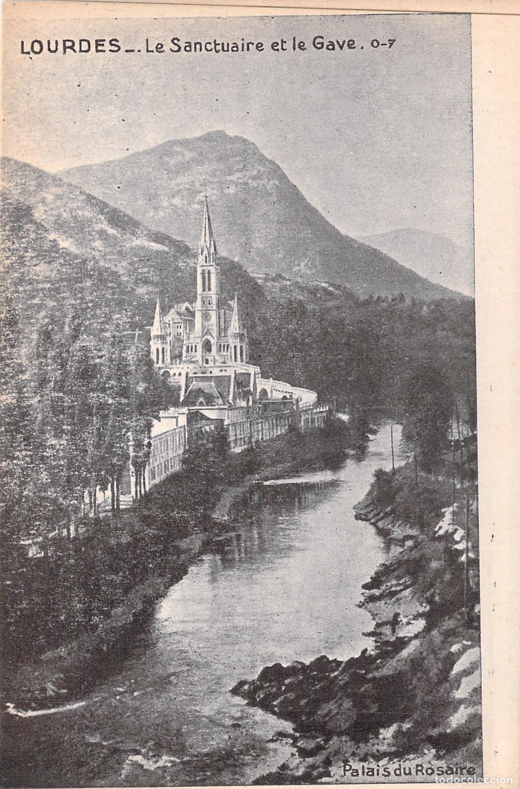 Postales: Postal de Lourdes: El Santuario y el R&iacute;o Gave de Pau