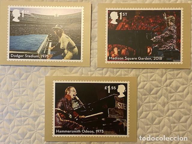 Postales: Elton John : lot de 3 CP Cartes Postales originales