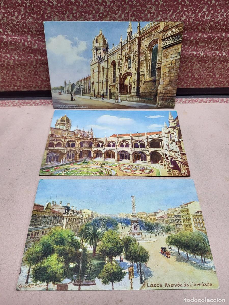 Postales: LOTE POSTALES ANTIGUAS LISBOA PORTUGAL RMSP AND PSNC