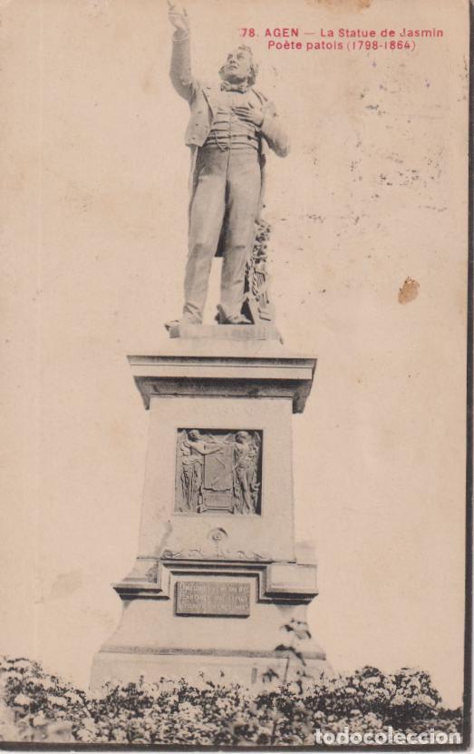 Postkarten: FRANCIA, AGEN, LA ESTATUA DE JASMIN - CLICHE DES GRANDES DE GALERIES - CIRCULADA