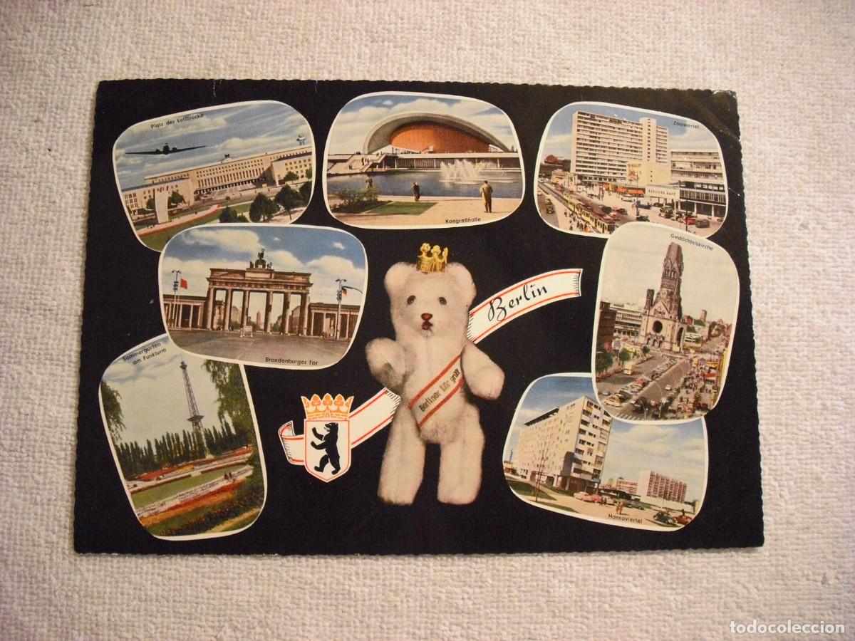 Postales: POSTAL DE BERLIN CON VARIOS LUGARES 15 X 12 CM , ESCRITA