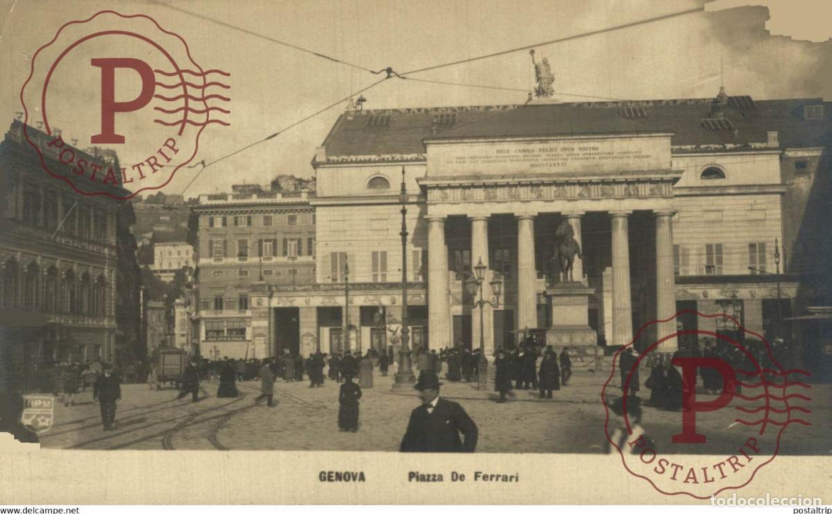 Postales: RPPC CARTE PHOTO GENOVA PIAZZA DE FERRARI