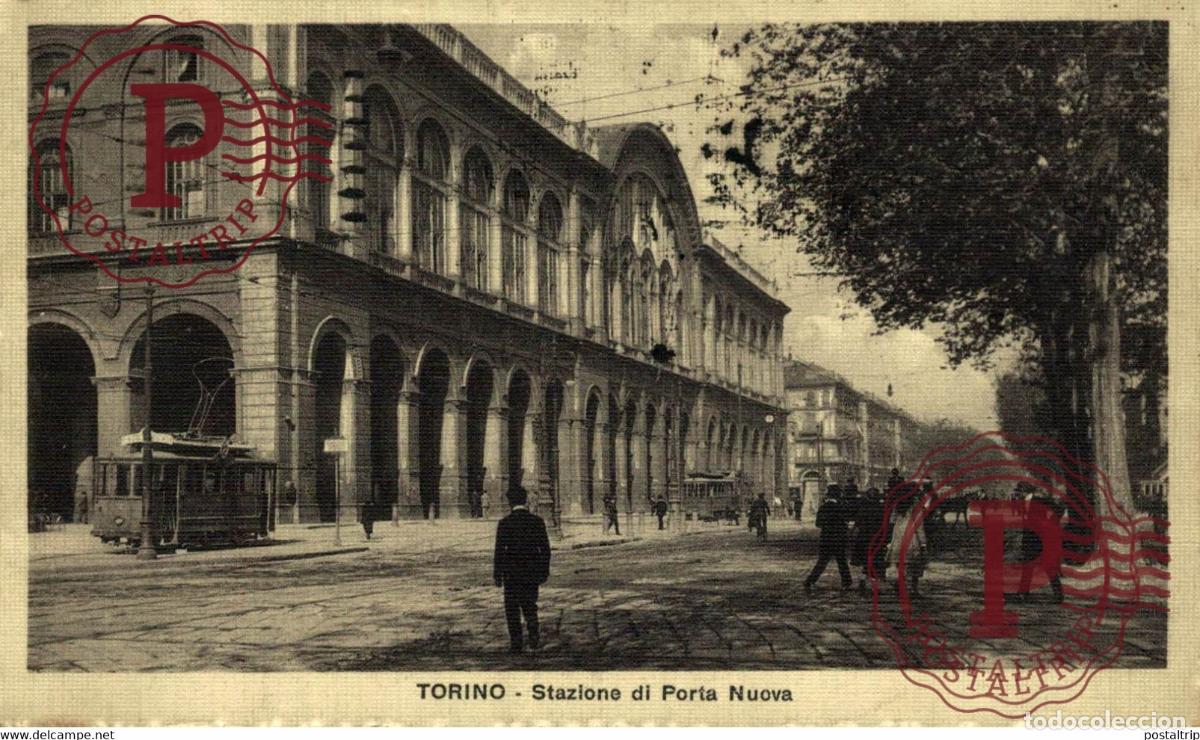 Postcards: TORINO STAZIONE DI PORTA NUOVA TRAMWAY TRAM
