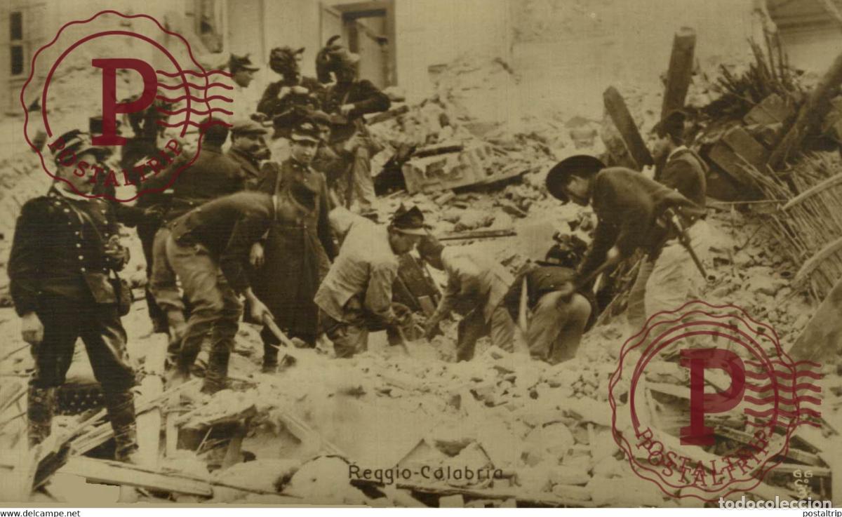 Postcards: CARTE PHOTO REGGIO CALABRIA Terremoto ITALY SICILIA