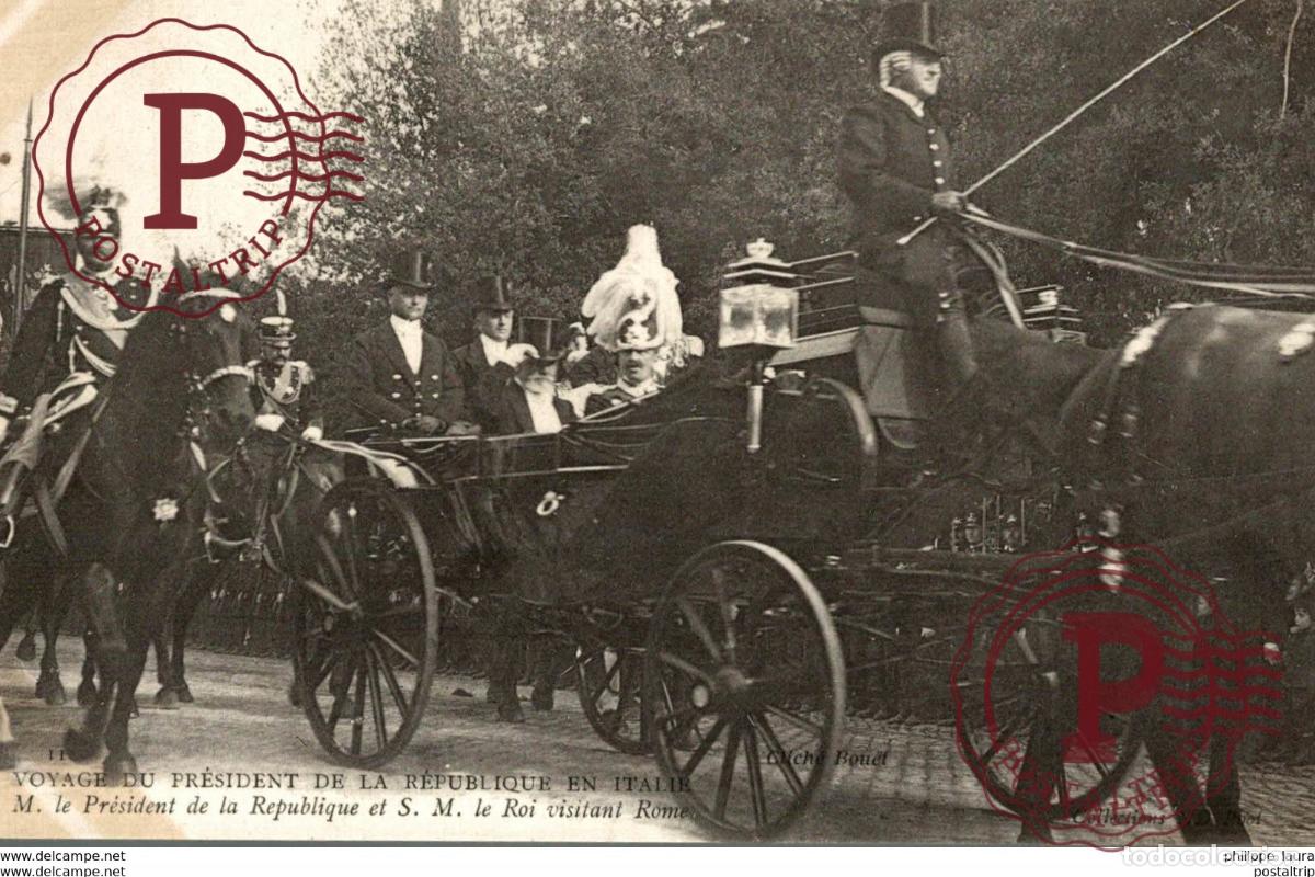 Postales: voyage du president de la republique en Italie Visite Rome