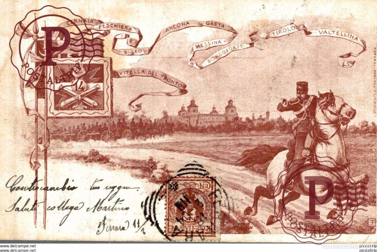 Cartoline: 1904 - Postcard italian italia military