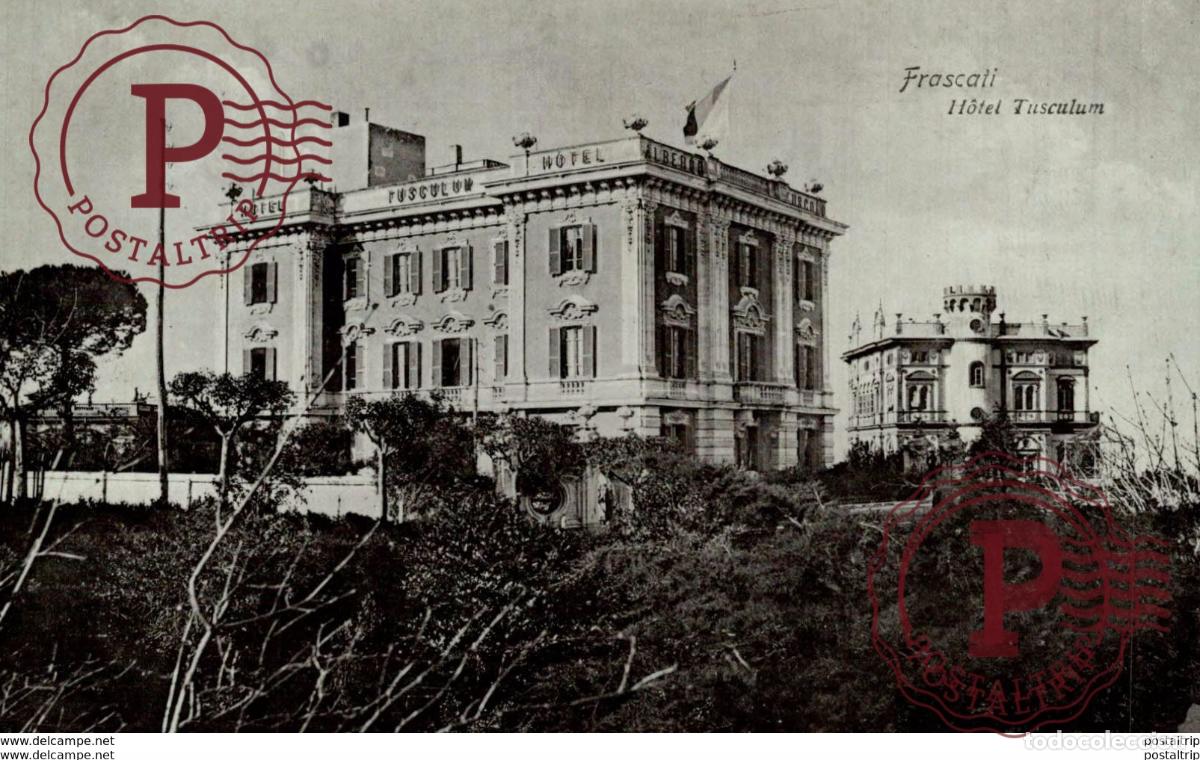 Cartoline: UNIQUE CLICHE RPPC FRASCATI HOTEL TUSCULUM