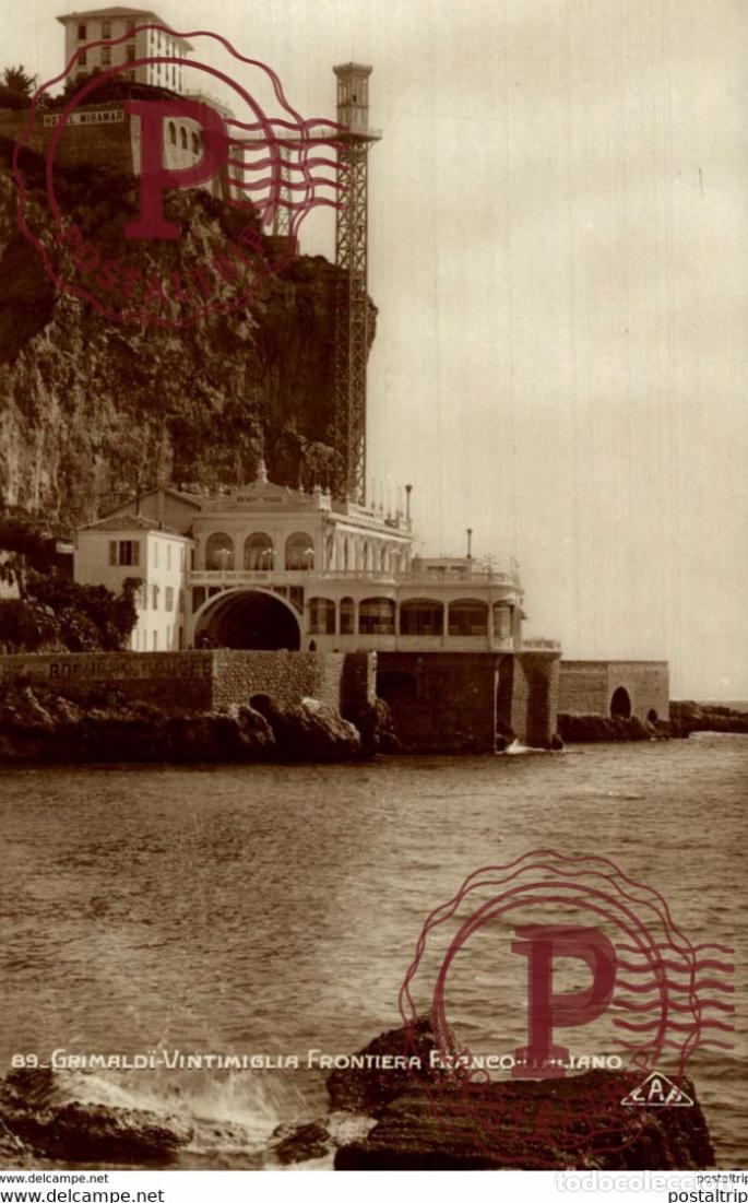 Postales: RPPC GRIMALDI VINTIMIGLIA FRONTIERA FRANCO ITALIANO