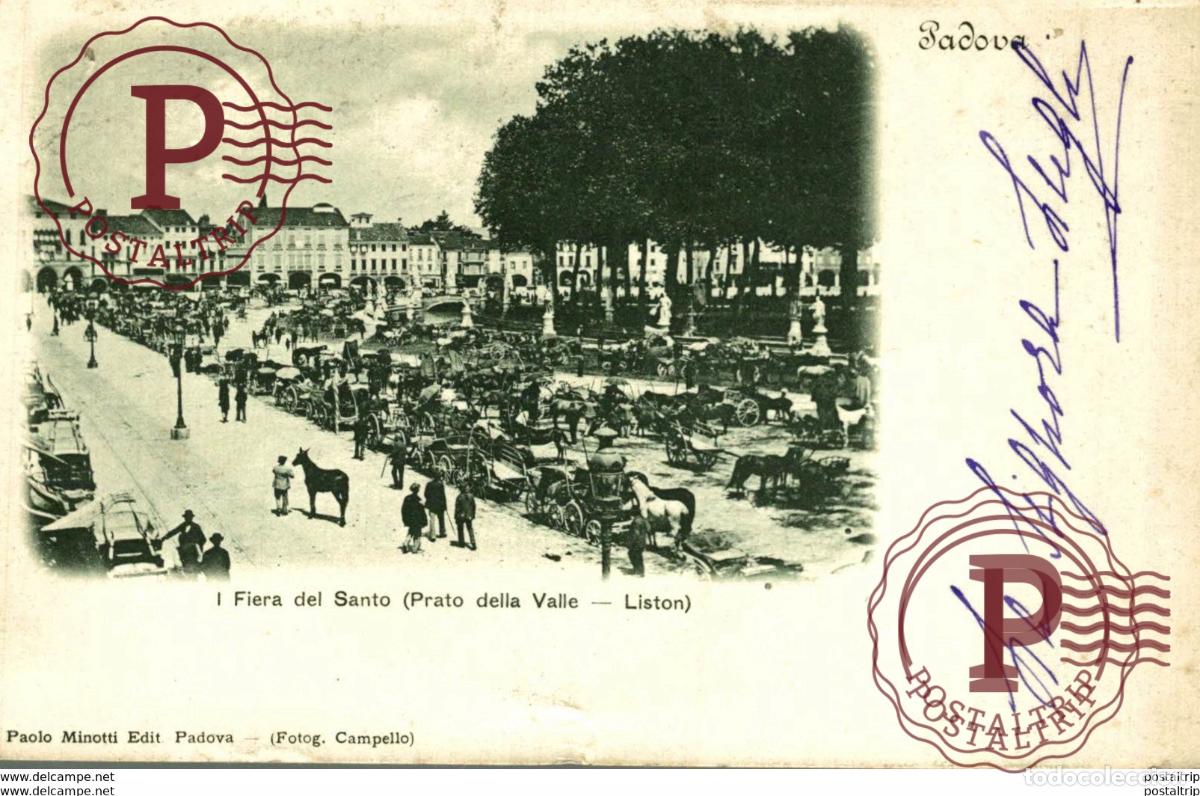 Postales: TRES RARE PADOVA FIERA DEL SANTO PRATO DELLA VALLE LISTON Italie ITALIA ITALIAN ITALY