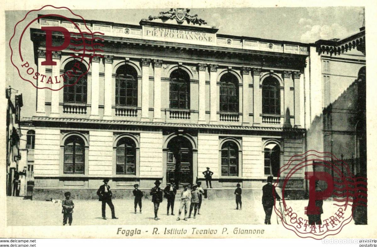 Postcards: Foggia - R. Instituto Tecnico P. Giannone Italien, ITALIA, ITALY, ITALIE
